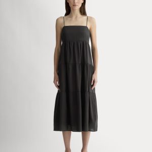 The Gauze Tiered Dress | Black
