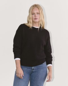 The Cocoon Crew in Plush Cotton | Black