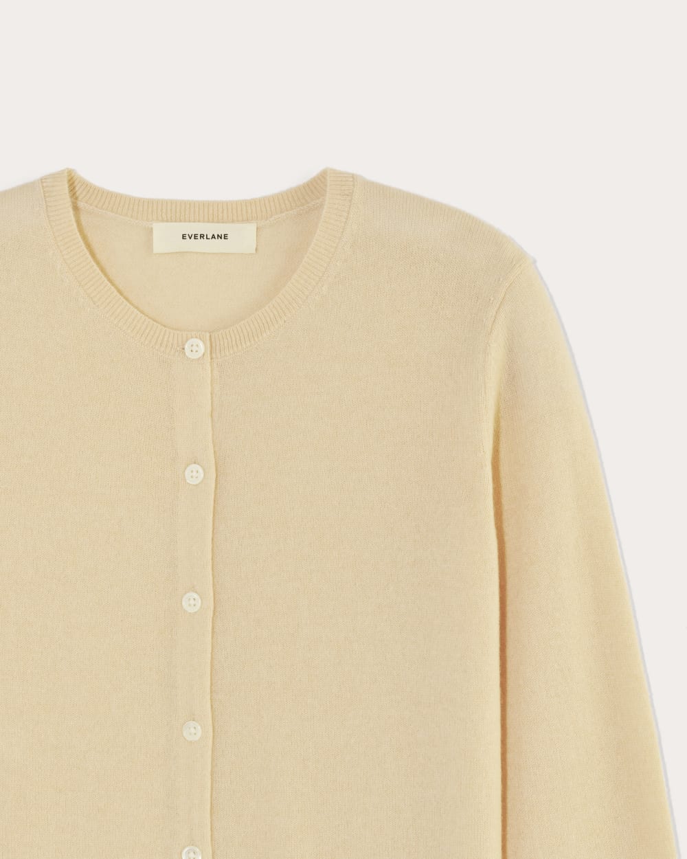 The Classic Cardigan in Cashmere | Creme - Image 6