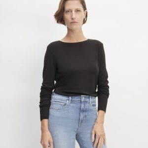 The Long-Sleeve Tee in Butterluxe | Black