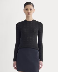 The Pointelle Crew in Ultrasoft Merino | Black