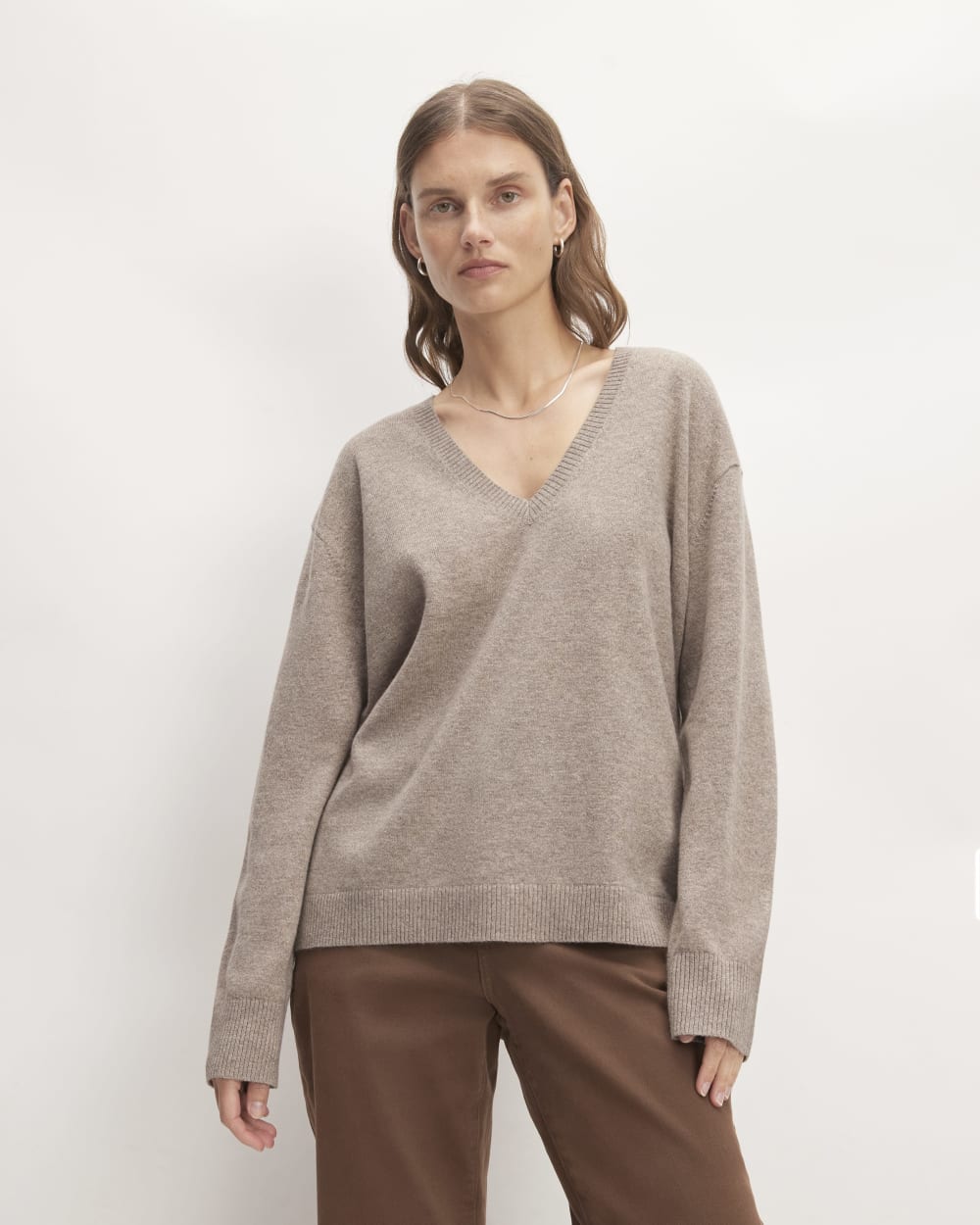 The Classic V in Cashmere | Toasted Sesame