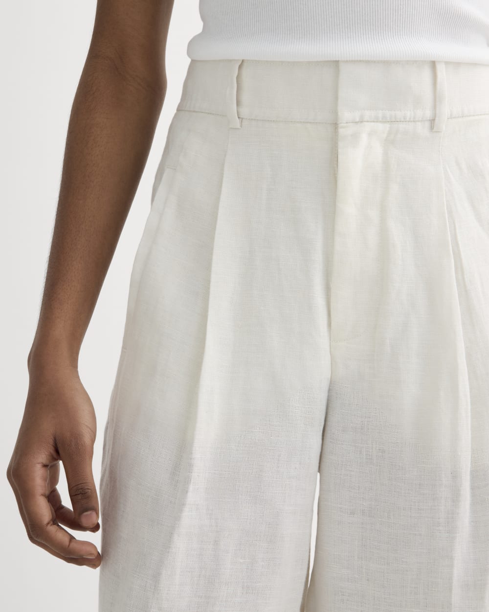 The Linen Way-High® Drape Pant | Natural Chambray - Image 4