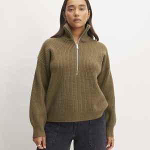 The Half-Zip Sweater in Luxe Merino | Beech