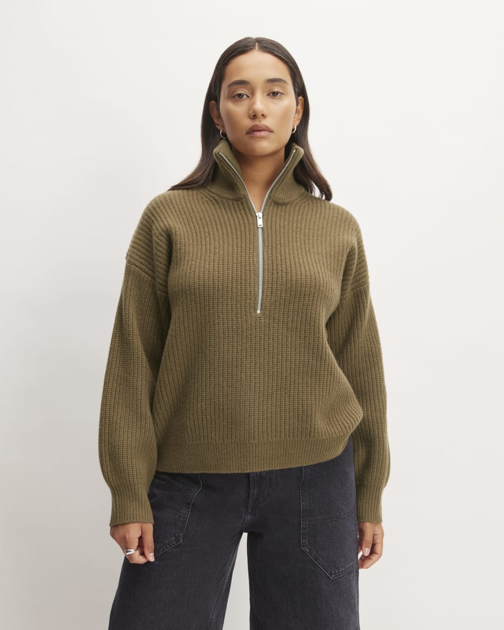 The Half-Zip Sweater in Luxe Merino | Beech