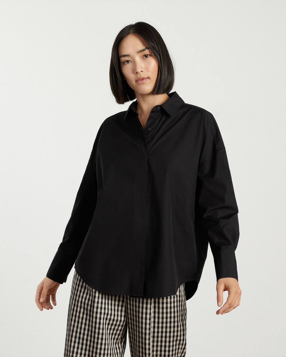 The Oversized Poplin Shirt | Black - Image 3