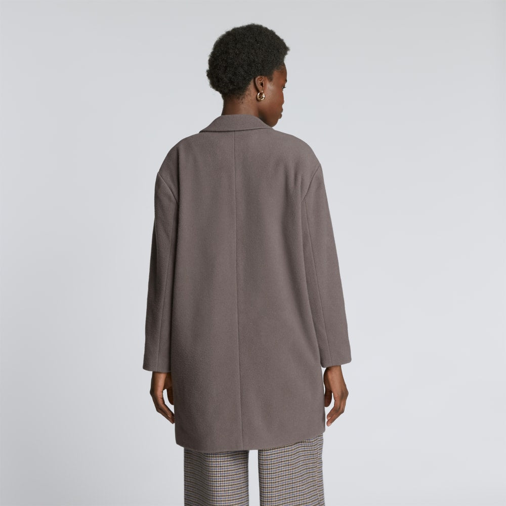The Italian ReWool? Cocoon Coat | Taupe Grey - Image 3