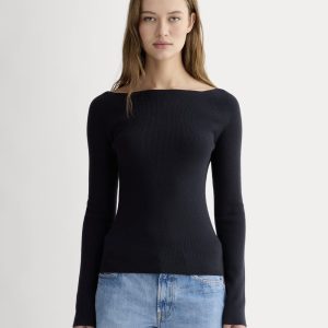 The Knit Boatneck Top | Navy