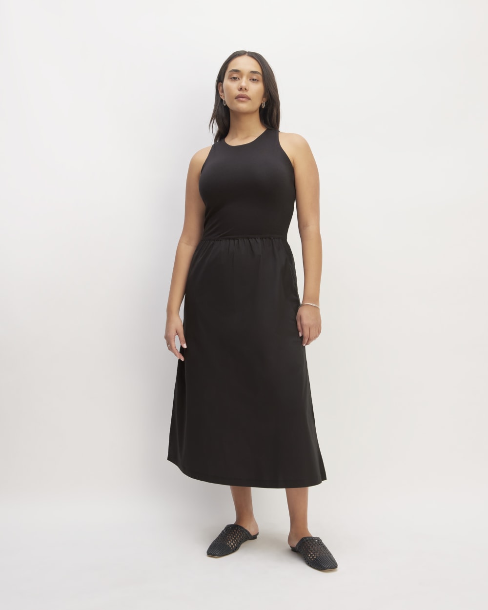 The Supima® High-Neck Riviera Dress | Black