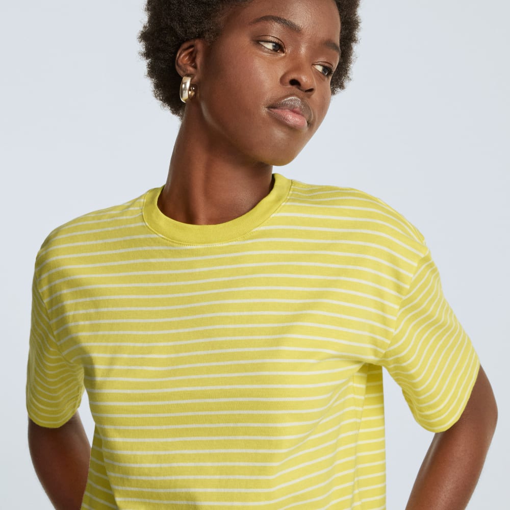 The Organic Cotton Cropped Tee | Acacia / Tan - Image 4