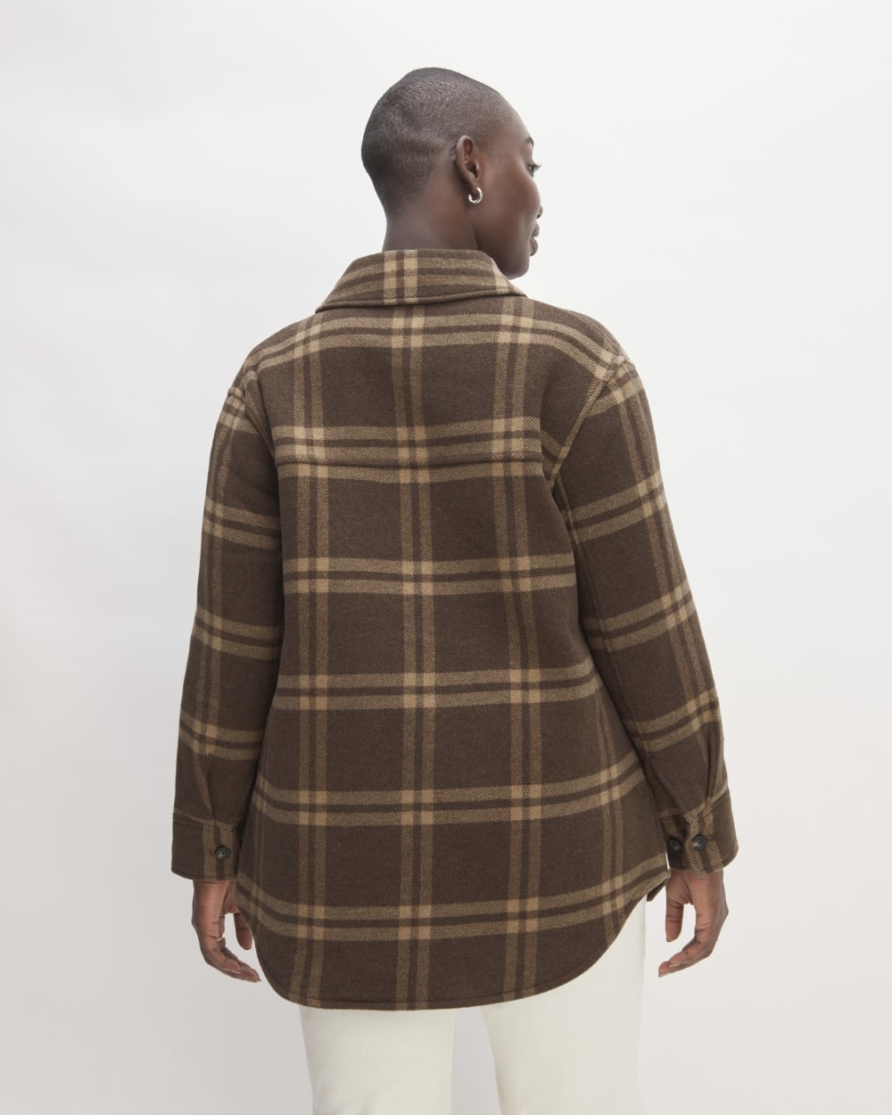 The Italian ReWool? Oversized Shirt Jacket | Brown / Camel - Image 6