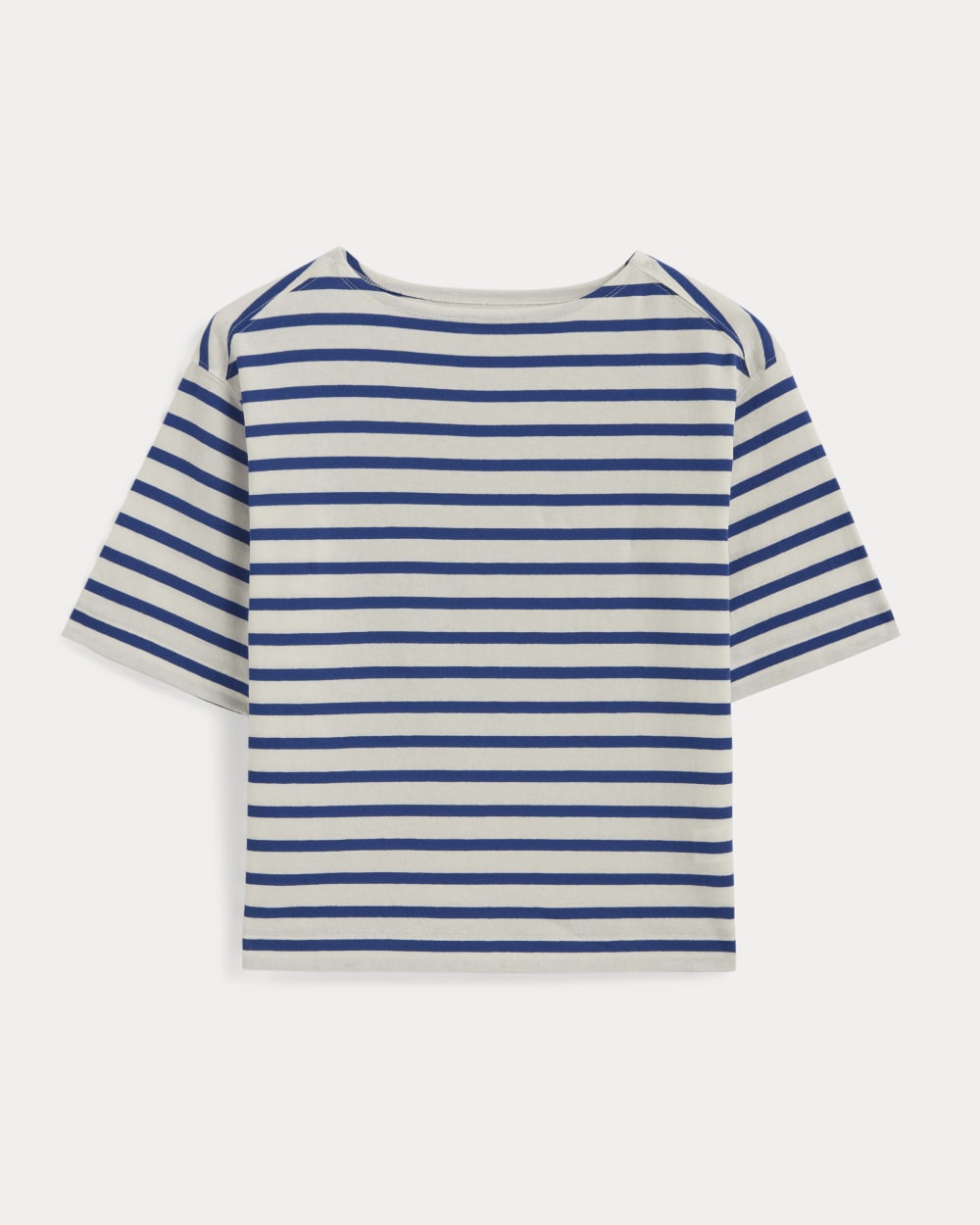 The Mariner Oversized Tee | Bone / Mazarine Blue - Image 2