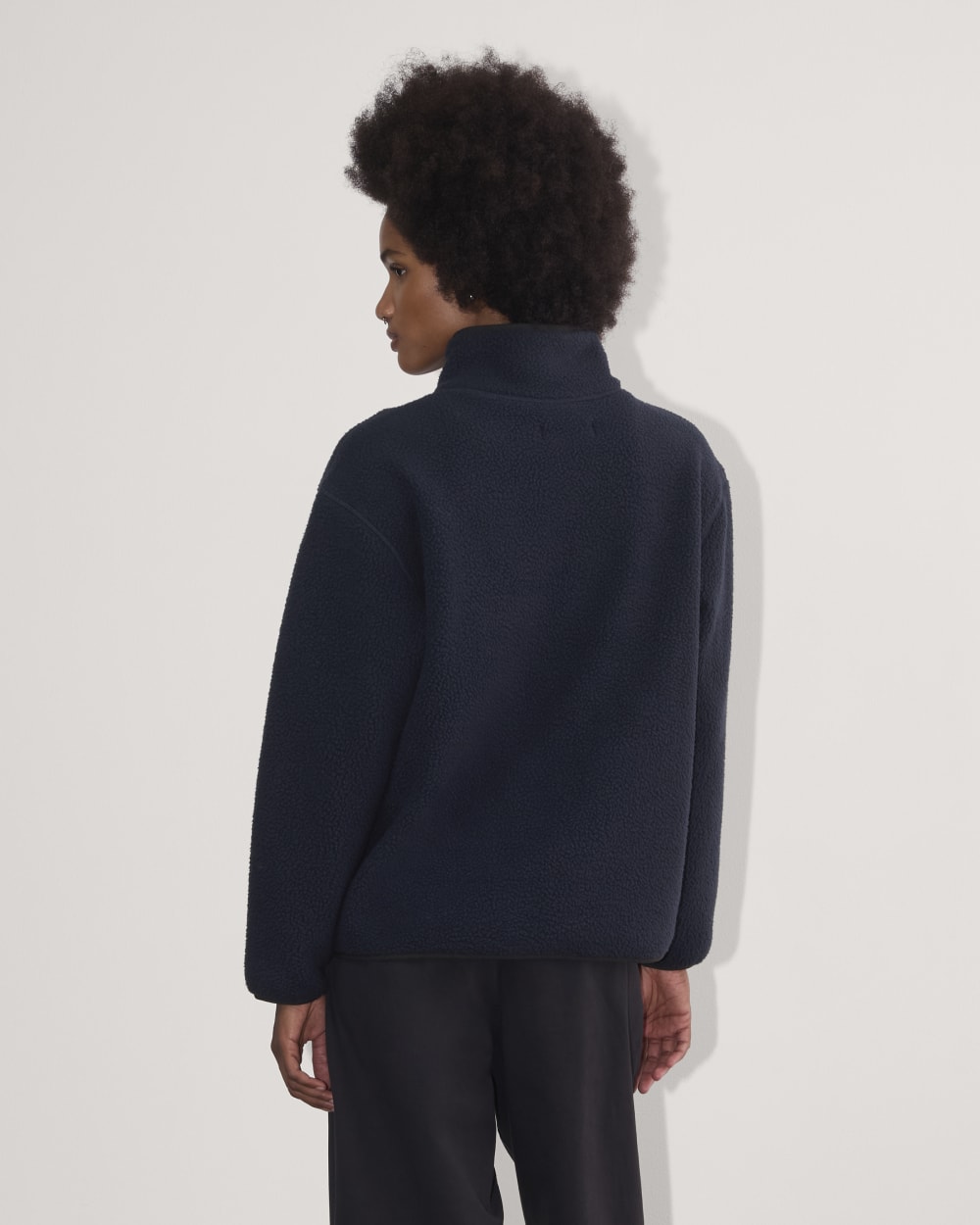 The ReNew Fleece Oversized Half-Zip | Navy - Image 5