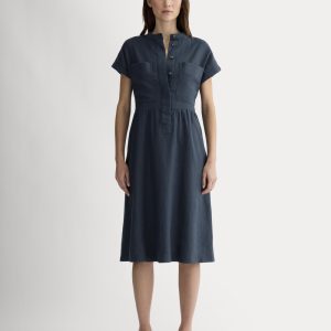The Craft Dress in Linen | Navy