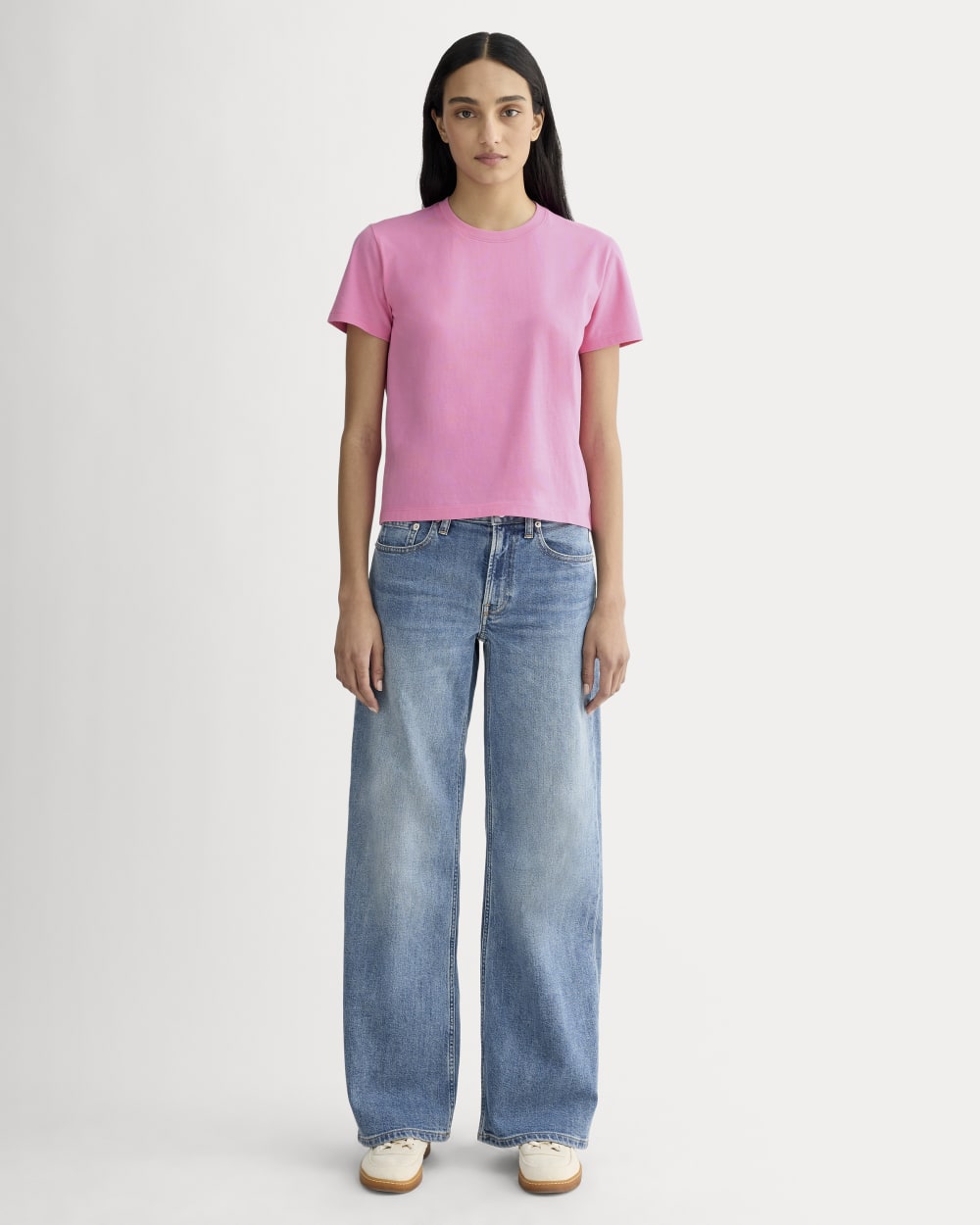 The Box-Cut Tee in Essential Cotton | Deep Pink | No Pocket - Image 3