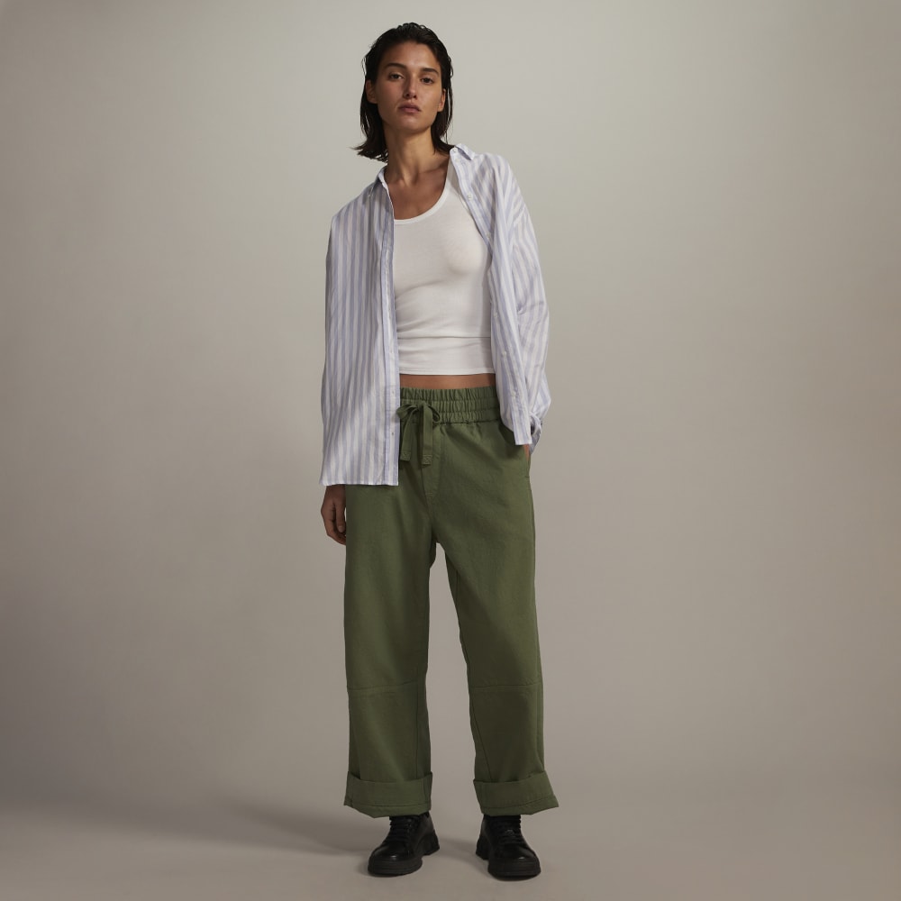 The Canvas Organic Cotton Pull-On Pant | Forest Green - Image 7