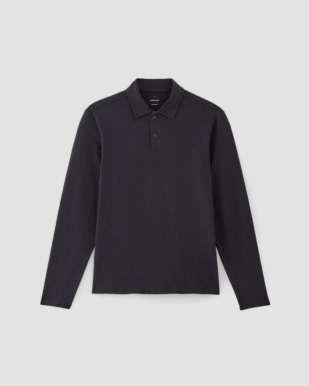 The Premium Weight Long-Sleeve Polo | Deep Navy - Image 2