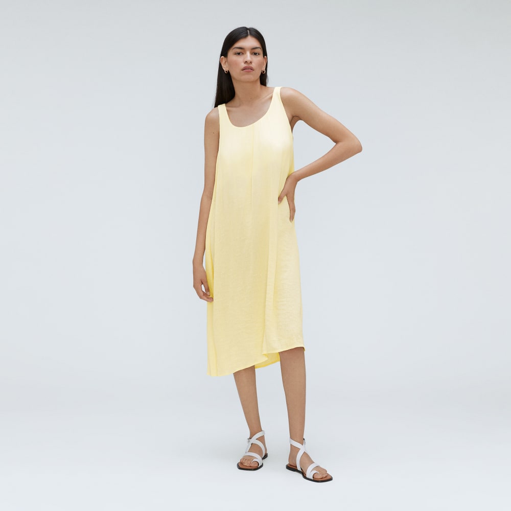 The Naia? Ripple Tank Dress | Pastel Yellow - Image 2