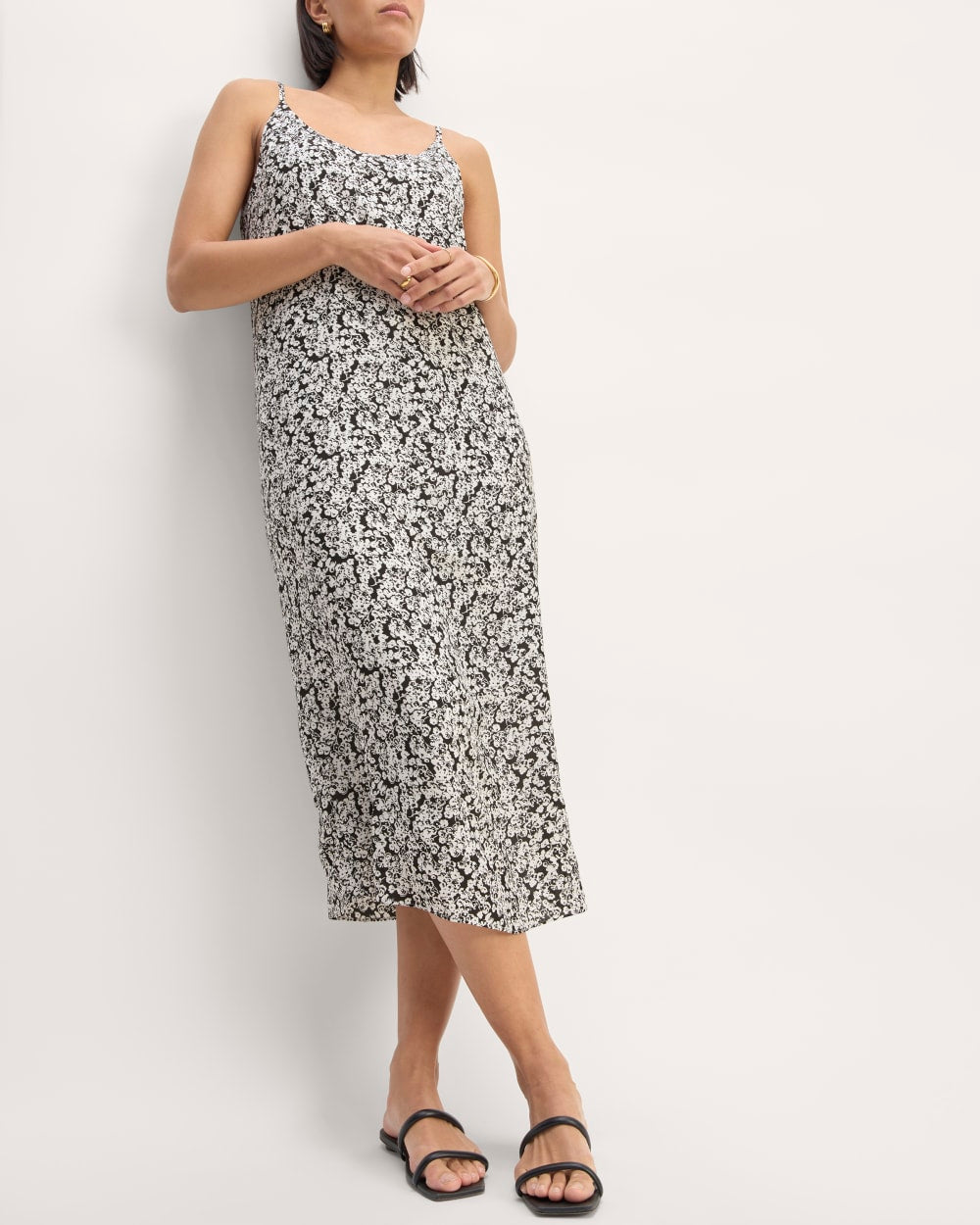 The Summer Slip Dress | Black / Bone Mini Floral - Image 4