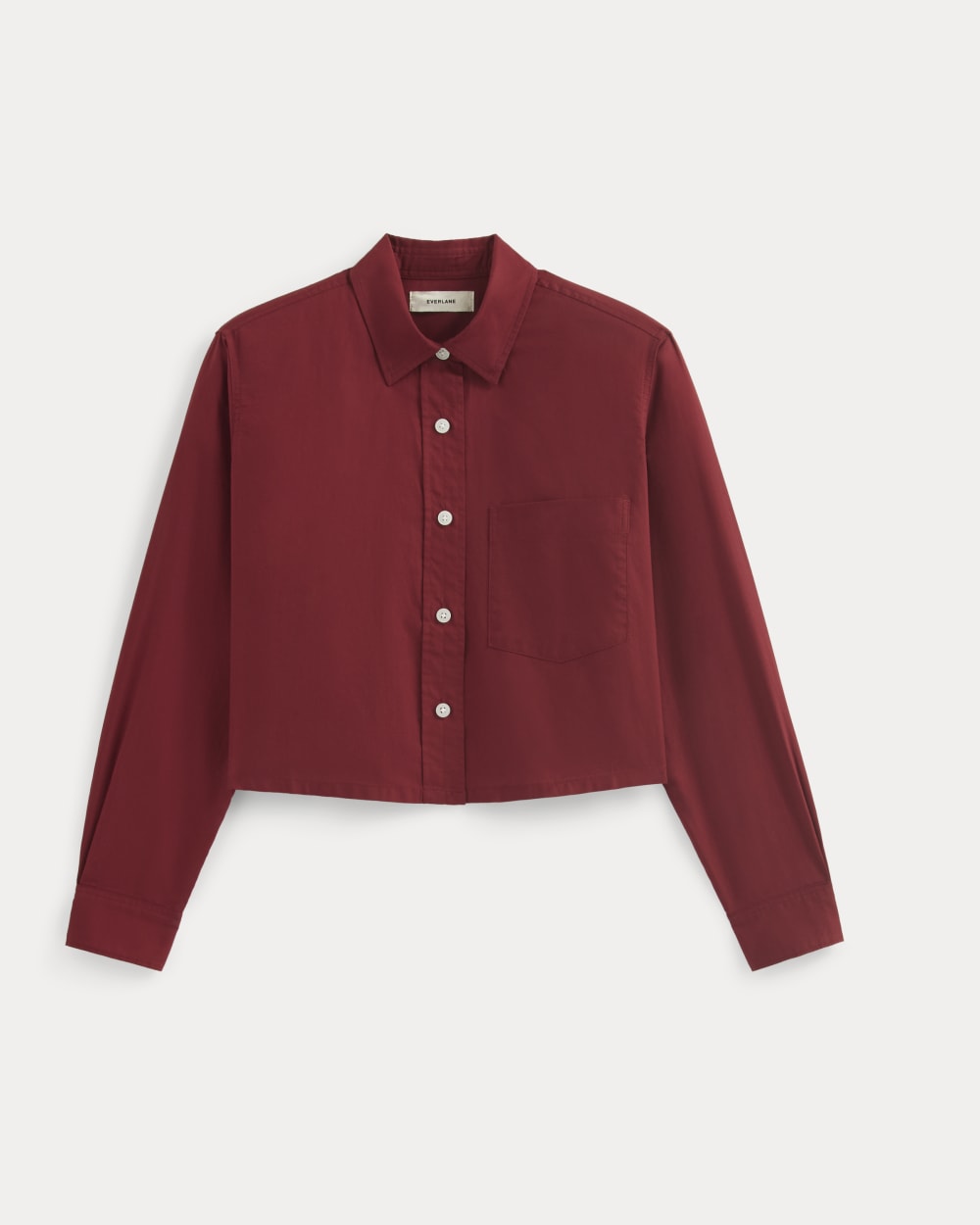 The Way-Short Shirt in Silky Cotton | Merlot - Image 2
