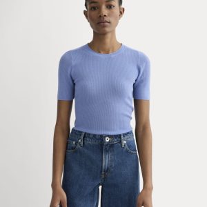 The Sweater Tee in Ultrasoft Merino | Bluebell