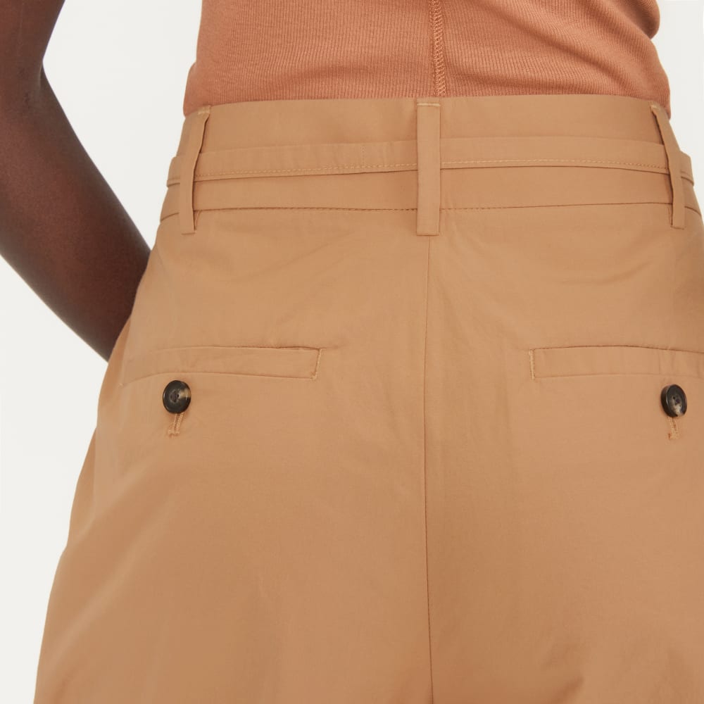 The Poplin Pleated Taper Pant | Caramel - Image 5