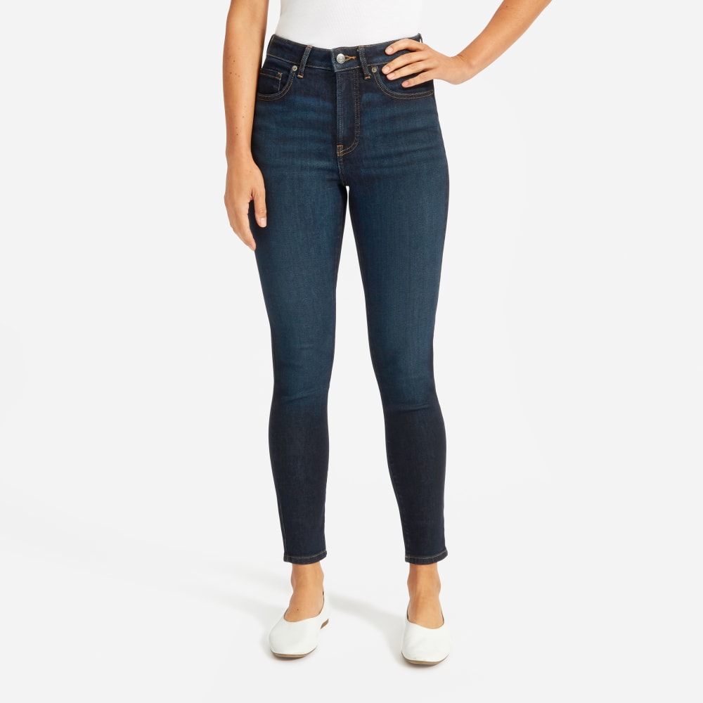 The Curvy Authentic Stretch High-Rise Skinny Jean | Dark Blue Wash | 26.5 Inseam - Image 10