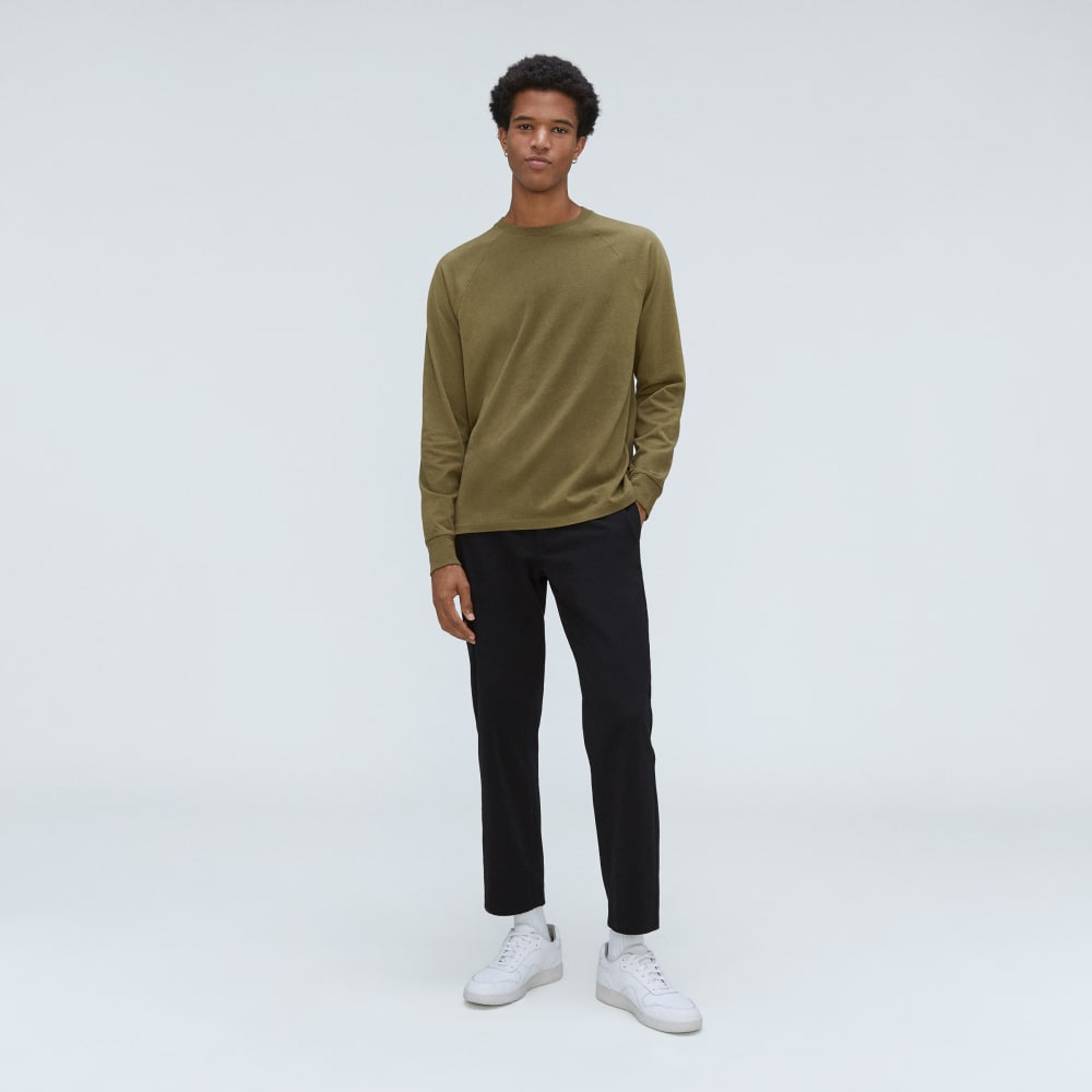 The Premium-Weight Long-Sleeve Crew | Uniform | Olive - Image 6