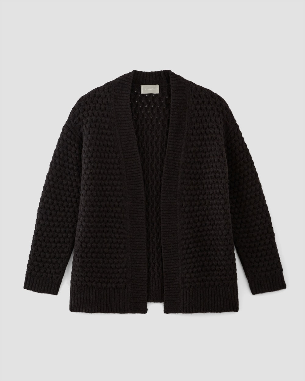 The Cloud Oversized Textured Cardigan | Black - Image 2