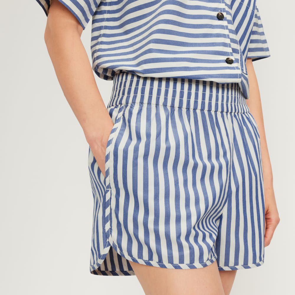 The Poplin Boxer Short | Mazarine Blue / Bone - Image 4