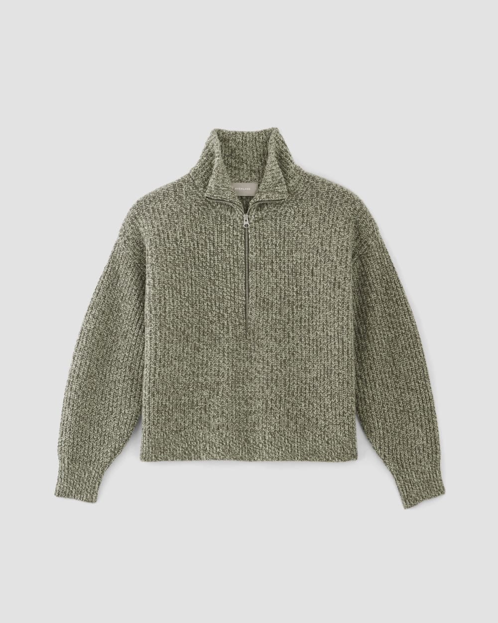 The Half-Zip Sweater in Luxe Merino | Seafoam Green / Kambaba Twist - Image 2