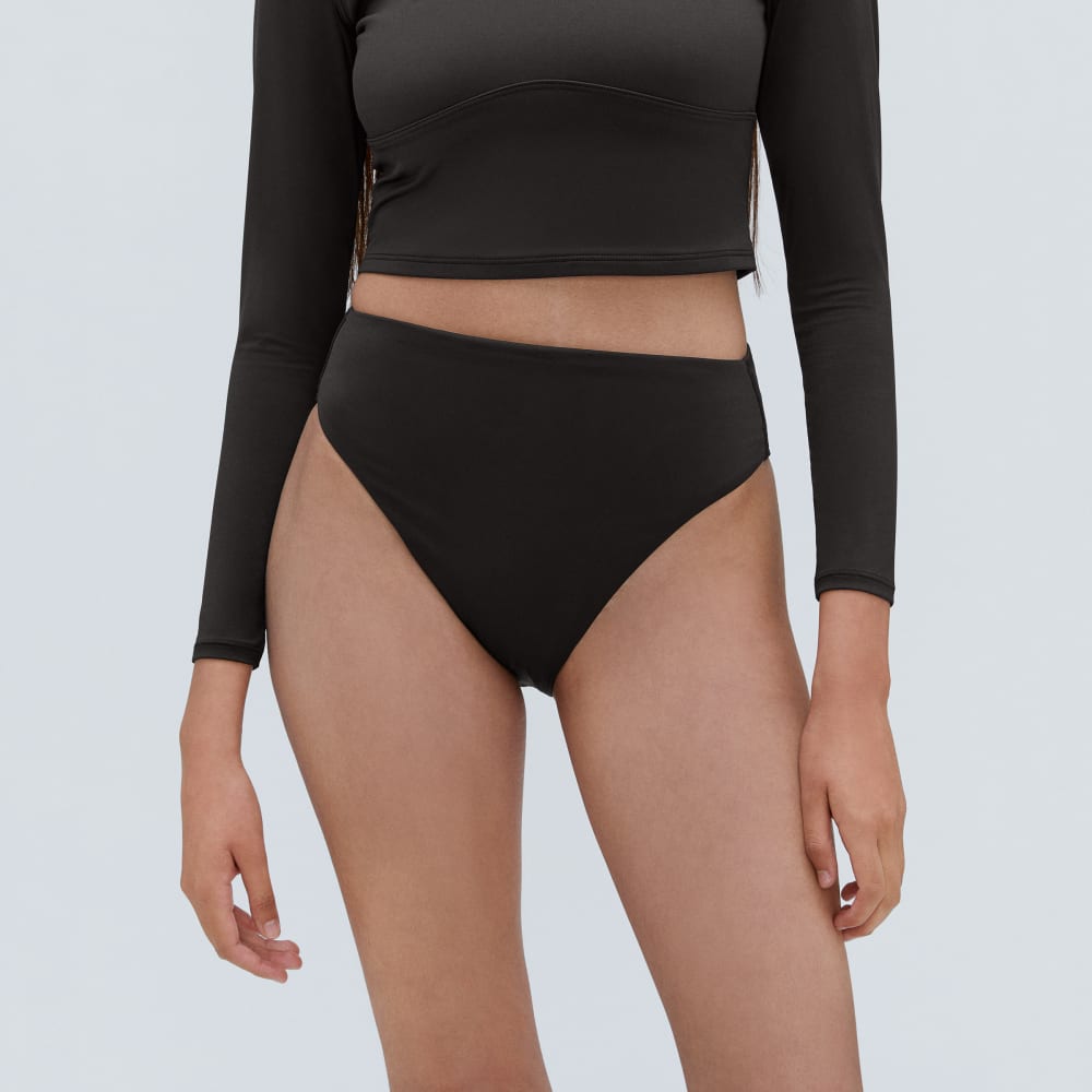 The High-Rise Cheeky Bikini Bottom | Black - Image 2
