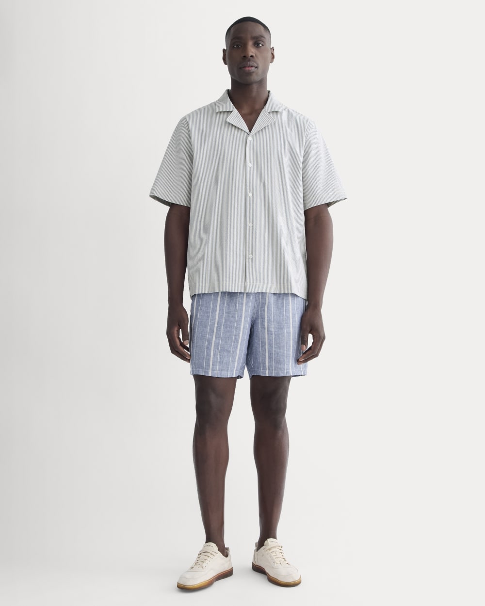 The Seersucker Resort Shirt | Dutch Blue / Natural - Image 3
