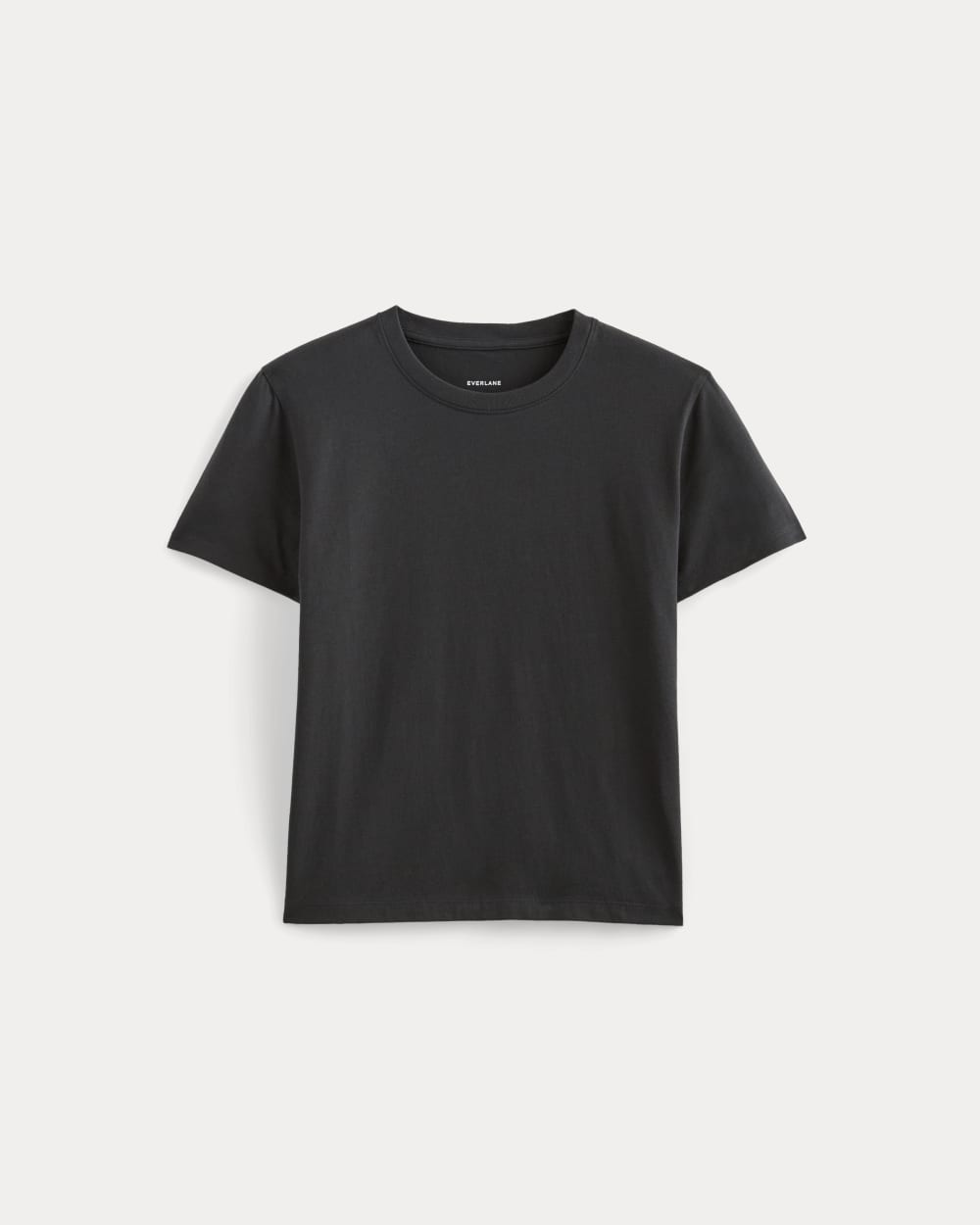 The Box-Cut Tee in Essential Cotton | Washed Black | No Pocket - Image 2
