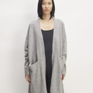 The Cozy-Stretch Long Cardigan | Heathered Grey