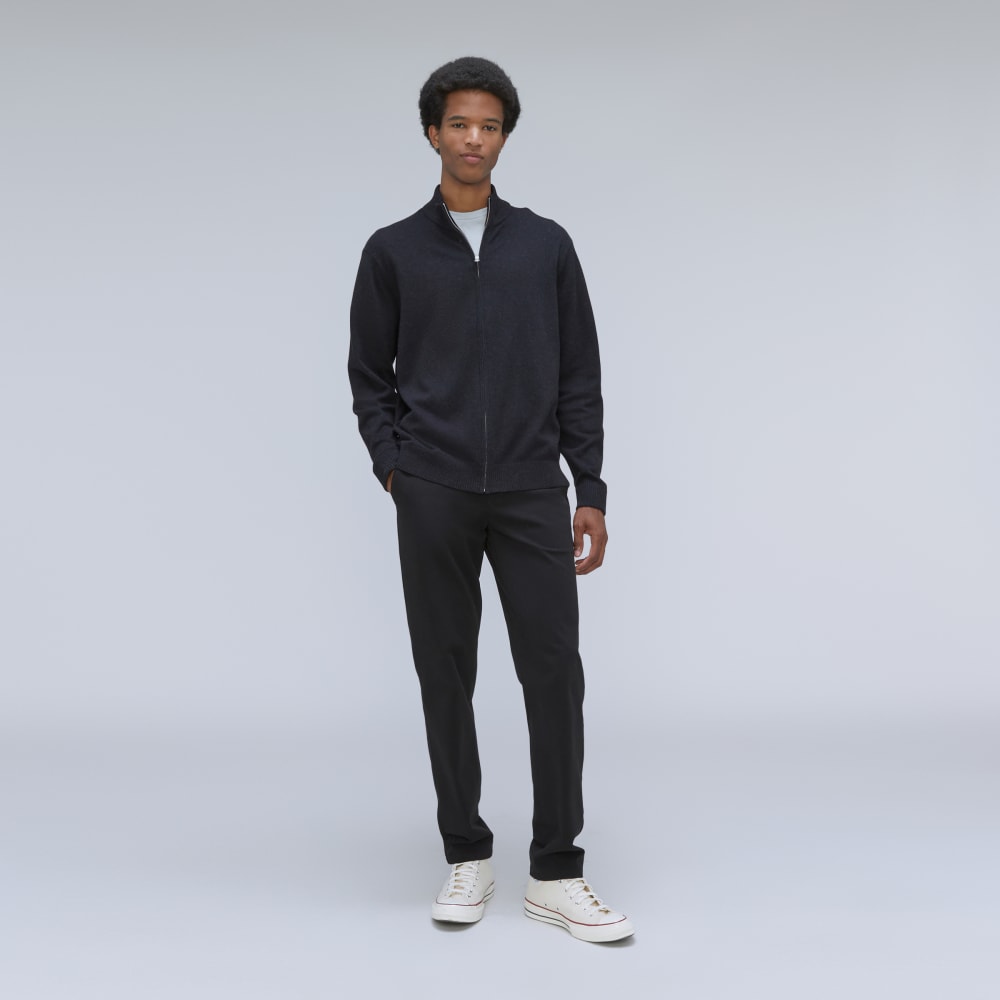 The No-Sweat Full Zip Sweater | New Black - Image 6