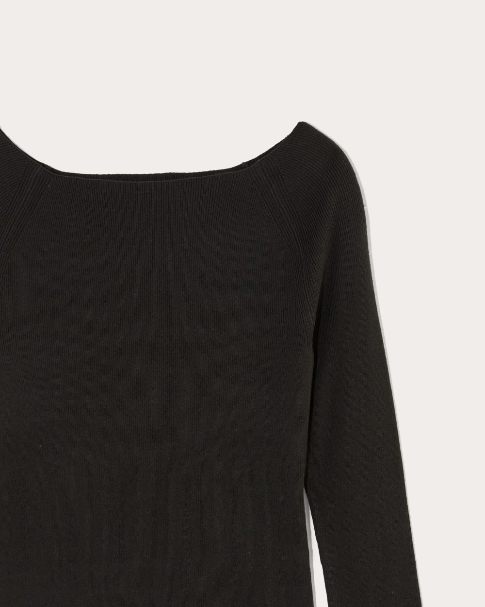 The Knit Boatneck Top | Black - Image 6