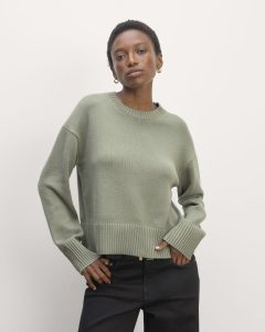 The Boxy Sweater in Everyday Cotton | Sage Green