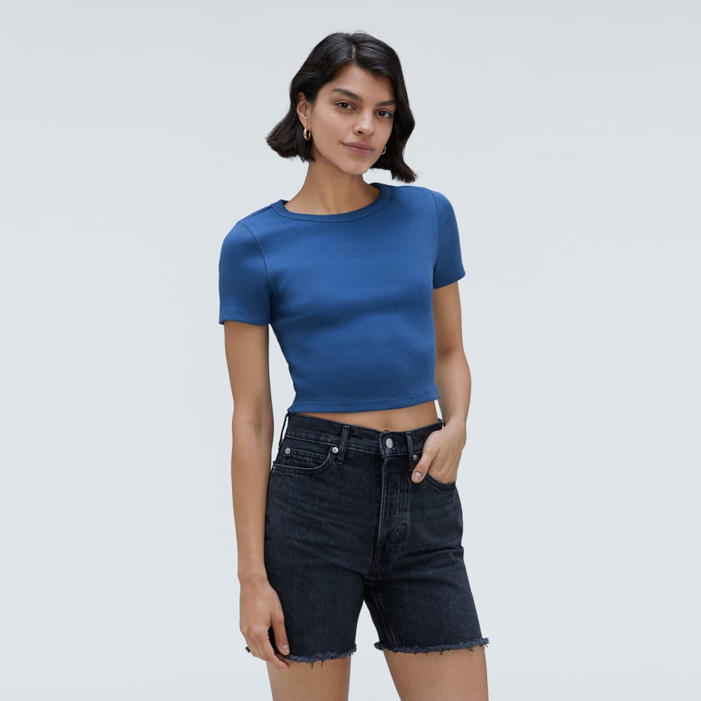 The '90s Rib Tee | Deep Blue - Image 2
