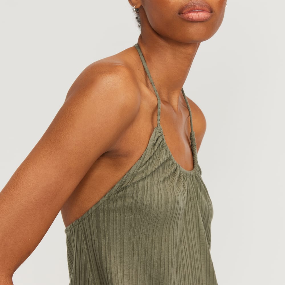The Rib Soft Knit Halter Top | Kalamata - Image 4