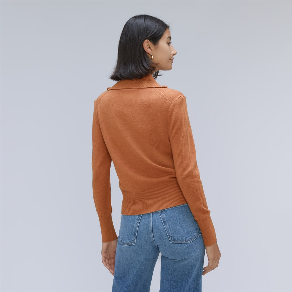 The Luxe Merino Half-Zip Sweater | Tawny Brown - Image 3