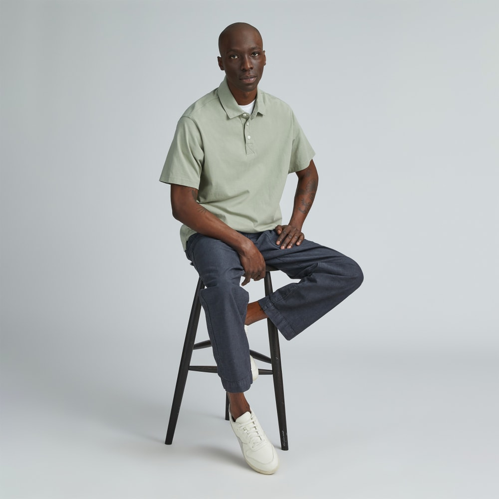 The Premium Weight Relaxed Polo | Seagrass - Image 5