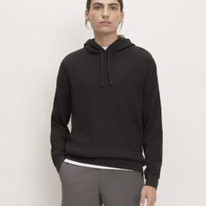 The Waffle-Knit Hoodie | Black