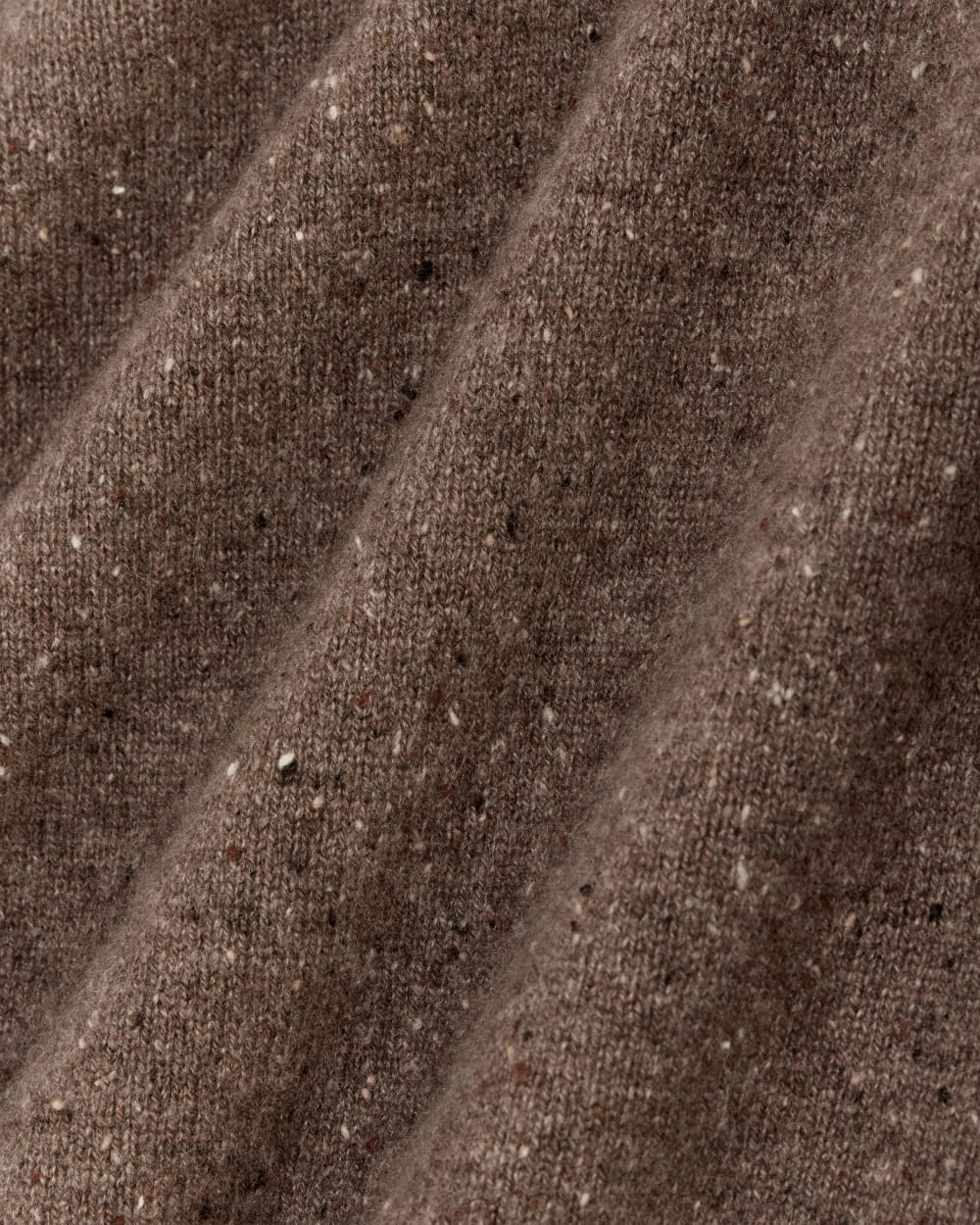 The Boxy Turtleneck in Cashmere | Taupe Brown Donegal - Image 6
