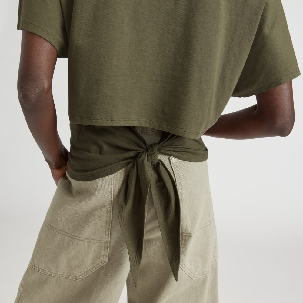 The Organic Cotton Tie Back Tee | Kalamata - Image 4