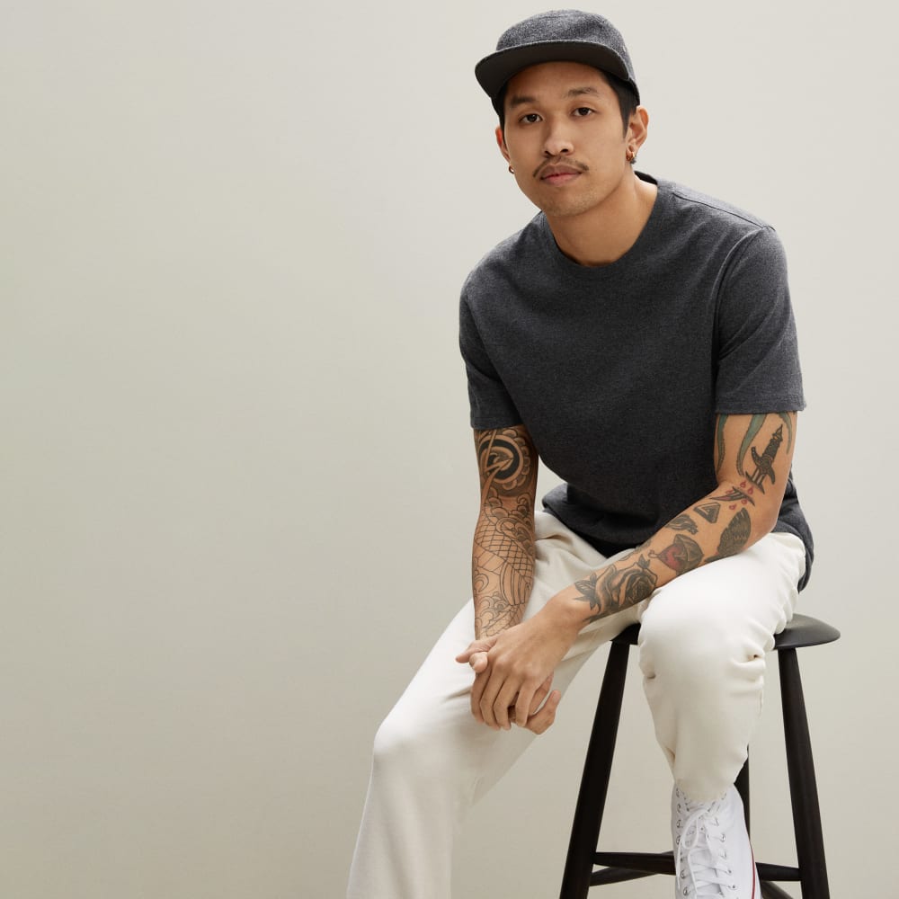 The Organic Cotton Crew | Heather Charcoal - Image 2