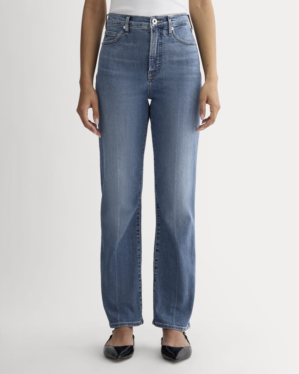 The High-Key Stovepipe Jean | Mid Indigo - Image 3