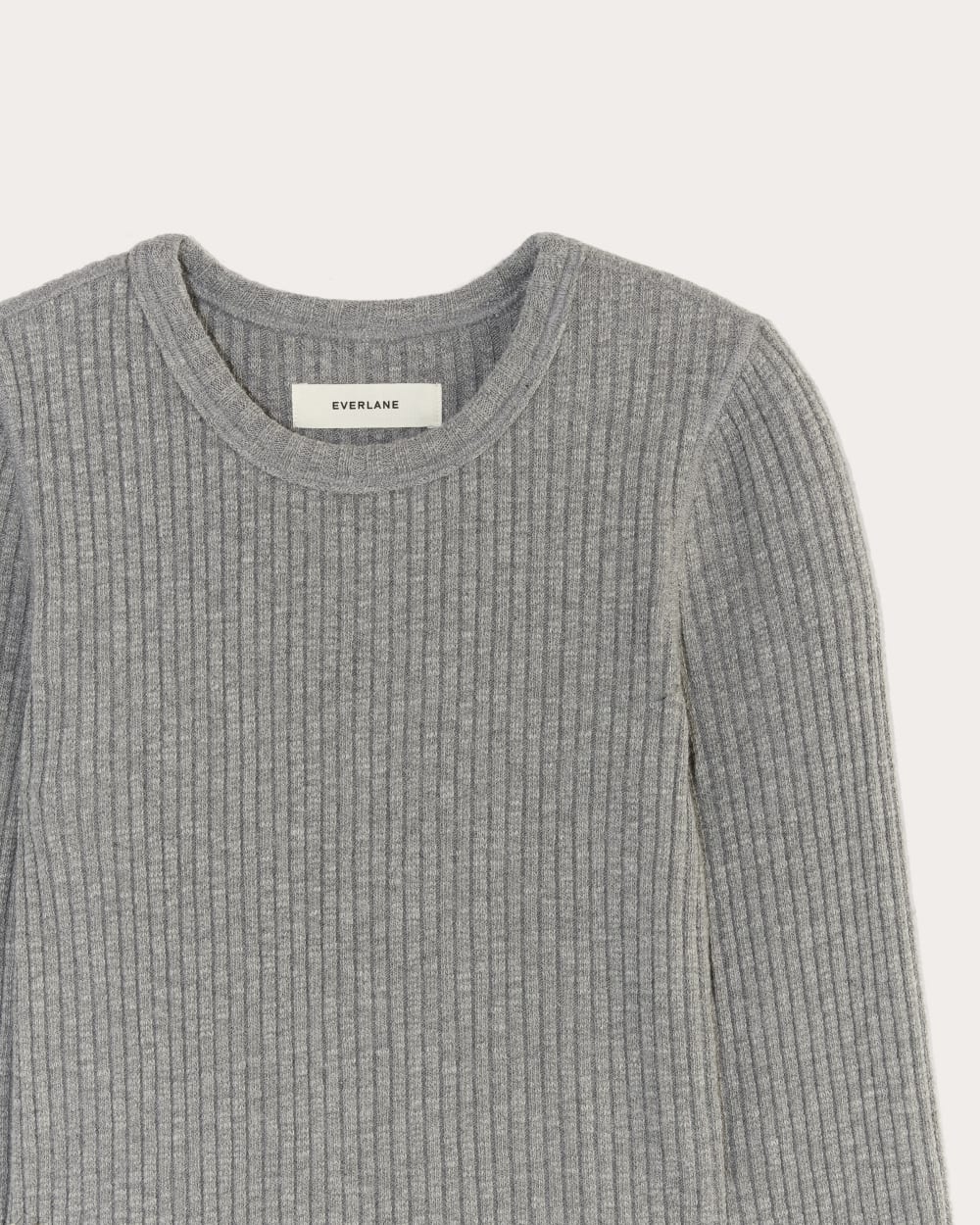 The Cozy Rib Long-Sleeve Tee | Mid Heather Grey - Image 7