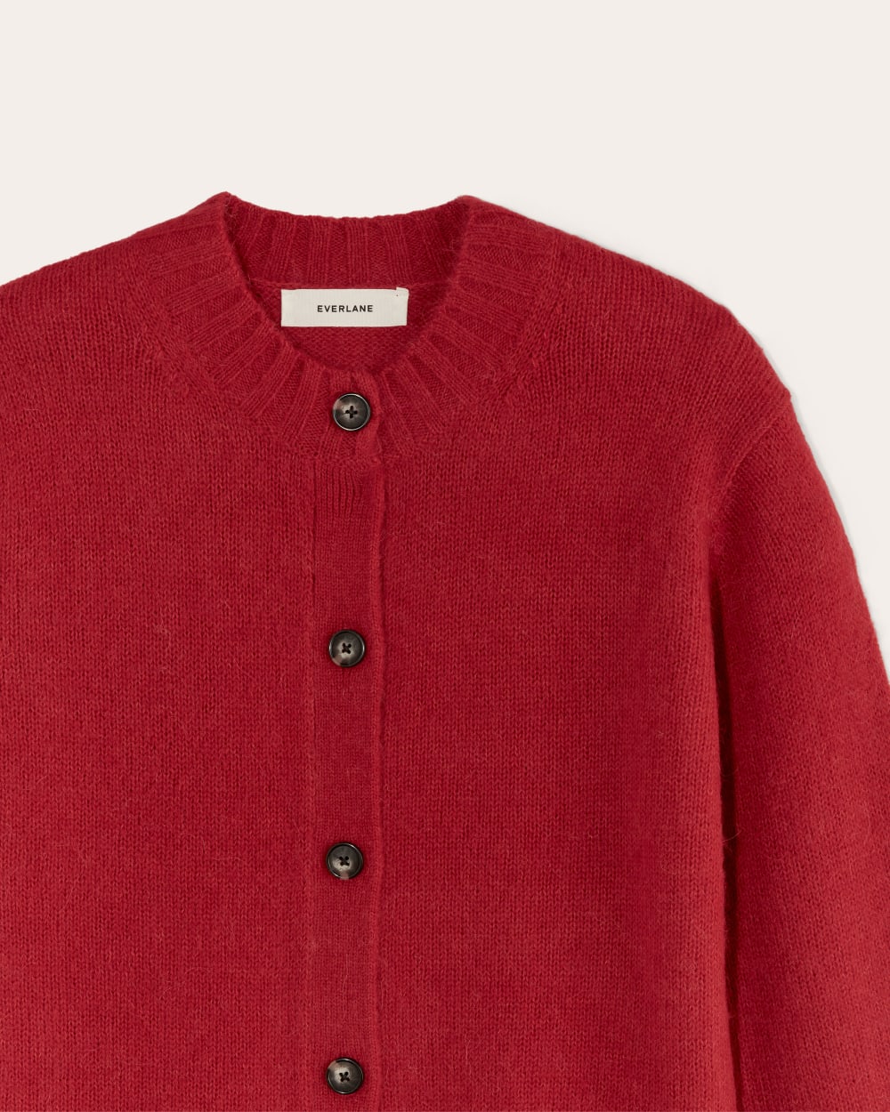 The Crew Cardigan in Alpaca | Berry Red - Image 6