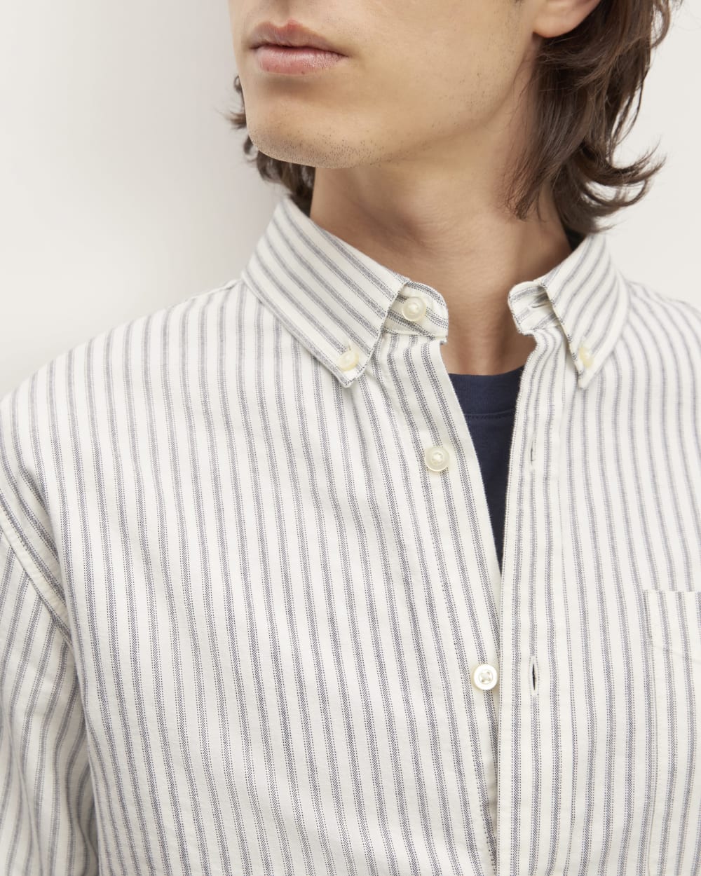 The Classic Oxford Shirt | Bone / Navy | Standard - Image 4